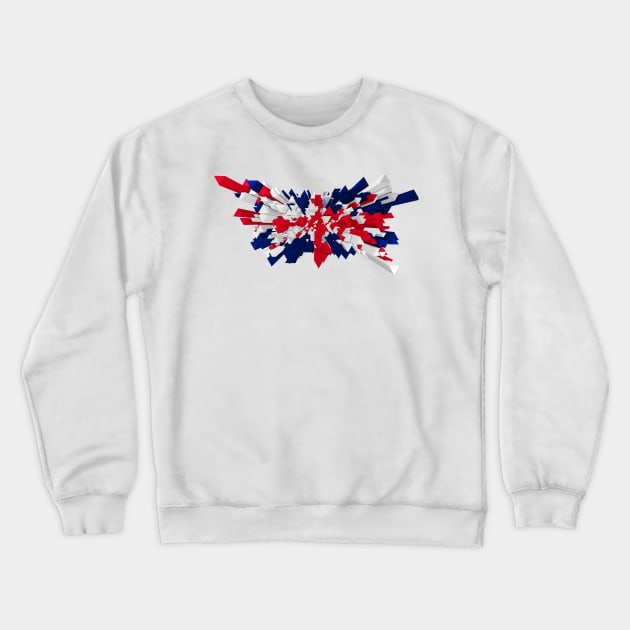 Abstract Flag of Great Britain made of triangles Crewneck Sweatshirt by Inch